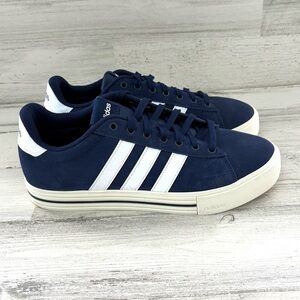adidas Men’s Size 9 Grand Court Sneakers In Navy, White Stripes Lace Up